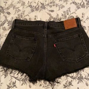 Black Jean Levi Shorts